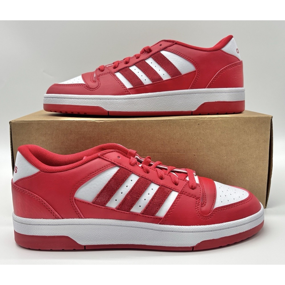 adidas Break Start Low Red‎ White Basketball Shoes Size 8.5 IE1012